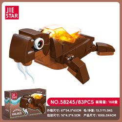 JIESTAR 58245 ĐỘNG VẬT HOANG DÃ WALRUS bộ đồ chơi xếp lắp ráp ghép mô hình 83 khối