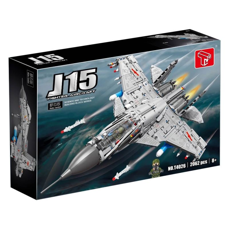  Tae Gaole T4026 J15 Fighter Aircraft Xếp hình lắp ráp ghép mô hình máy bay chiến đấu J-15