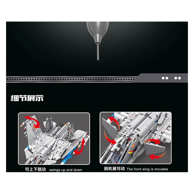 TYGOLL T4026 4026 MÁY BAY CHIẾN ĐẤU J-15 bộ đồ chơi xếp lắp ráp ghép mô hình Technic J15 FIGHTER AIRCRAFT Kỹ Thuật Công Nghệ Cao Mô Hình Phương Tiện 2062 khối