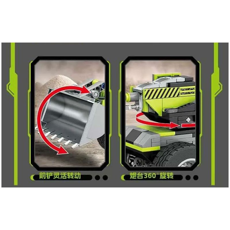 Kazi KY80466 80466 KỸ THUẬT HAI BỘ TẢI BIẾN ĐỔI TẤT CẢ CÁC PHƯƠNG TIỆN TẤN CÔNG HÀNG ĐẦU bộ đồ chơi xếp lắp ráp ghép mô hình City Thành Phố 388 khối