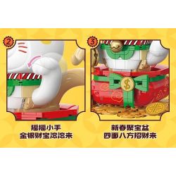 TOP TOY TC1829 1829 CHÓ CON VÀ RẮN THU HÚT SỰ GIÀU CÓ MAY MẮN MÈO bộ đồ chơi xếp lắp ráp ghép mô hình Creator SNAKE SPOT Sáng Tạo 800 khối