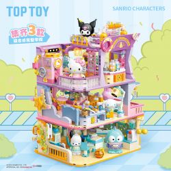 TOP TOY TC2067 2067 ĐẠI HỌC GIA ĐÌNH SANRIO PAUGANG DOG VÀ BALM MERIST VÀO BUỔI CHIỀU bộ đồ chơi xếp lắp ráp ghép mô hình 500 khối