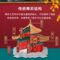 MILLENNIUM MONOLITH QNSYT23AIQI 23AIQI IMPERIAL GARDEN QIANQIU PAVILION WANCHUN bộ đồ chơi xếp lắp ráp ghép mô hình Arts & Crafts 570 khối