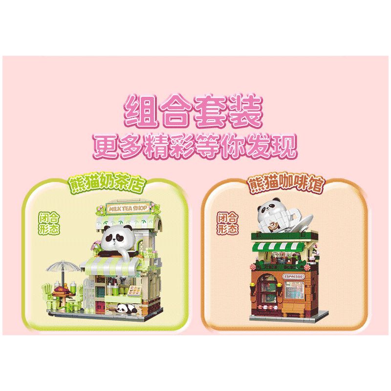 ZHEGAO 613024 PANDA HONEY SNOW CITY bộ đồ chơi xếp lắp ráp ghép mô hình 540 khối
