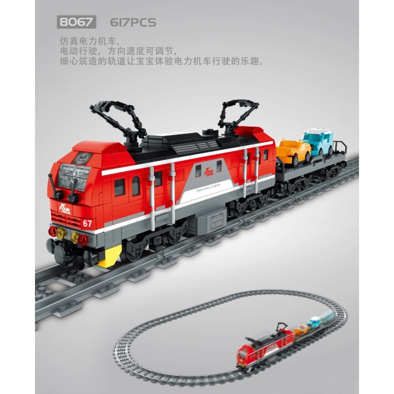 IM.MASTER QIHUI 8067 DONGFENG DIESEL TRAIN MÔ PHỎNG ĐẦU MÁY ĐIỆN bộ đồ chơi xếp lắp ráp ghép mô hình City Thành Phố 617 khối