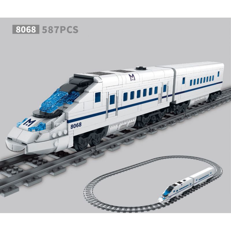 IM.MASTER QIHUI 8068 XE MÁY MÔ PHỎNG ĐƯỜNG SẮT CAO ĐỘ HÀI HÒA bộ đồ chơi xếp lắp ráp ghép mô hình City Thành Phố 587 khối