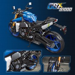 JIESTAR 58014 SUZUKI GSX-S1000 ĐẦU MÁY tỷ lệ 1:5 bộ đồ chơi xếp lắp ráp ghép mô hình Technic Kỹ Thuật Công Nghệ Cao Mô Hình Phương Tiện 2046 khối