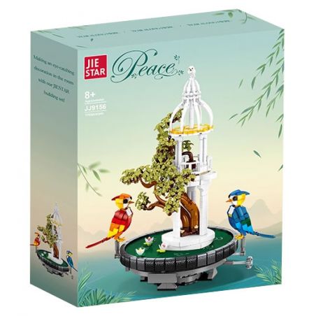 JIESTAR JJ9156 9156 GƯƠNG NƯỚC LÔNG VŨ bộ đồ chơi xếp lắp ráp ghép mô hình Arts & Crafts FEATHER WATER MIRROR 1183 khối