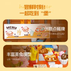 JIESTAR JJ9082 9082 CỬA HÀNG BÁNH MÌ KẸP THỊT bộ đồ chơi xếp lắp ráp ghép mô hình Creator Sáng Tạo 1727 khối