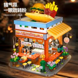 JIESTAR JJ9082 9082 CỬA HÀNG BÁNH MÌ KẸP THỊT bộ đồ chơi xếp lắp ráp ghép mô hình Creator Sáng Tạo 1727 khối