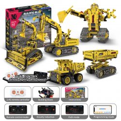 KAIYU KEEYEE WORLD K96173 96173 KỸ THUẬT LẬP TRÌNH ROBOT MÁY XÚC NĂM BIẾN bộ đồ chơi xếp lắp ráp ghép mô hình Technic Kỹ Thuật Công Nghệ Cao Mô Hình Phương Tiện 555 khối