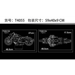 TYGOLL T4055 4055 XE MÁY R18 tỷ lệ 1:5 bộ đồ chơi xếp lắp ráp ghép mô hình Technic Kỹ Thuật Công Nghệ Cao Mô Hình Phương Tiện 1672 khối