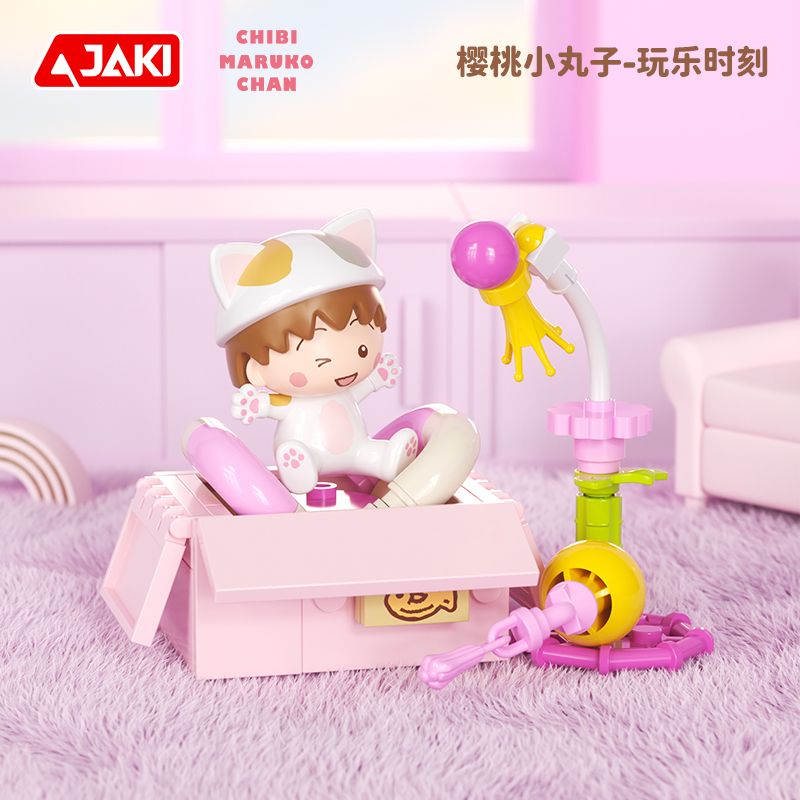 JAKI HK901 BÓNG ANH ĐÀO HỘP MÙ MEOW bộ đồ chơi xếp lắp ráp ghép mô hình Movie & Game Phim Và Trò Chơi