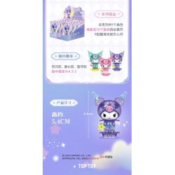 TOP TOY TC3301 3301 KUROMI LOVE STARRY NIGHT MINIFIGURE TÚI MÙ bộ đồ chơi xếp lắp ráp ghép mô hình Collectable Minifigures KUROMI STAR AND MOON Búp Bê Sưu Tầm