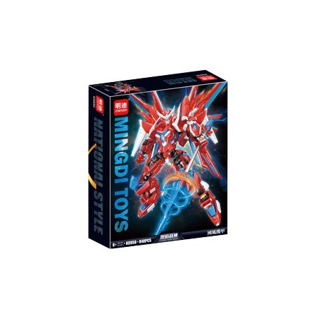 MINGDI LEIBAO K0950 0950 PHONG CÁCH QUỐC GIA MECHA NGỌN LỬA THẦN CHIẾN TRANH bộ đồ chơi xếp lắp ráp ghép mô hình MECH NATIONAL STYLE 848 khối
