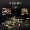 QuanGuan 100302 Quan Guan 100302 XE CHỈ HUY BỌC THÉP TIGER 1:28 tỷ lệ 1:28 bộ đồ chơi xếp lắp ráp ghép mô hình Military Army TIGER [P] PZ.BEF.WG VI Quân Sự Bộ Đội 1498 khối