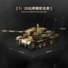 QuanGuan 100302 Quan Guan 100302 XE CHỈ HUY BỌC THÉP TIGER 1:28 tỷ lệ 1:28 bộ đồ chơi xếp lắp ráp ghép mô hình Military Army TIGER [P] PZ.BEF.WG VI Quân Sự Bộ Đội 1498 khối