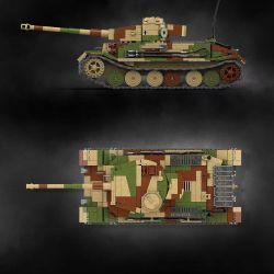 QuanGuan 100302 Quan Guan 100302 XE CHỈ HUY BỌC THÉP TIGER 1:28 tỷ lệ 1:28 bộ đồ chơi xếp lắp ráp ghép mô hình Military Army TIGER [P] PZ.BEF.WG VI Quân Sự Bộ Đội 1498 khối