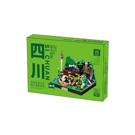 WANGE LIGAO DR.LUCK 3105 TOÀN CẢNH THÀNH PHỐ TỨ XUYÊN bộ đồ chơi xếp lắp ráp ghép mô hình Architecture CITY MICROCOSM Công Trình Kiến Trúc 294 khối