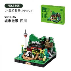 WANGE LIGAO DR.LUCK 3105 TOÀN CẢNH THÀNH PHỐ TỨ XUYÊN bộ đồ chơi xếp lắp ráp ghép mô hình Architecture CITY MICROCOSM Công Trình Kiến Trúc 294 khối