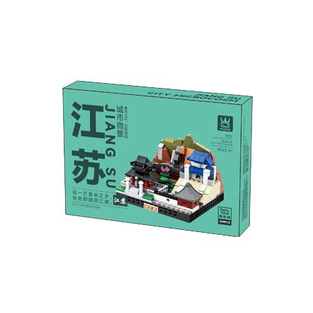 WANGE LIGAO DR.LUCK 3110 PHONG CẢNH VI MÔ ĐÔ THỊ JIANGSU bộ đồ chơi xếp lắp ráp ghép mô hình Architecture CITY MICROCOSM Công Trình Kiến Trúc 249 khối