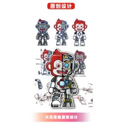 SPARK THINKING 77003 KHỈ SUY NGHĨ SPARK bộ đồ chơi xếp lắp ráp ghép mô hình