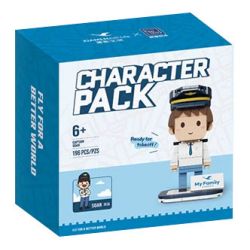 PANTASY 11035 XIAMEN AIRLINES PILOT bộ đồ chơi xếp lắp ráp ghép mô hình Brickheadz Nhân Vật Đầu To 300 khối
