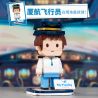 PANTASY 11035 XIAMEN AIRLINES PILOT bộ đồ chơi xếp lắp ráp ghép mô hình Brickheadz Nhân Vật Đầu To 300 khối