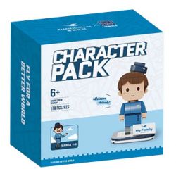PANTASY 11036 XIAMEN AIRLINES bộ đồ chơi xếp lắp ráp ghép mô hình Brickheadz Nhân Vật Đầu To 300 khối