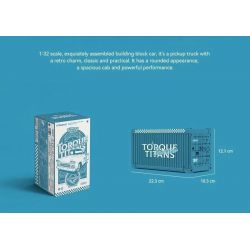 PINBO PB8840 8840 TOROUE TITANS STEEL PICKUP tỷ lệ 1:32 bộ đồ chơi xếp lắp ráp ghép mô hình Racers PICKUP TRUCKS Đua Tốc Độ