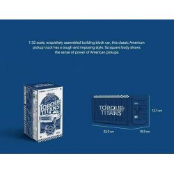 PINBO PB8841 8841 XE ĐÓN TOROUE TITANS STREET FURY tỷ lệ 1:32 bộ đồ chơi xếp lắp ráp ghép mô hình Racers PICKUP TRUCKS Đua Tốc Độ