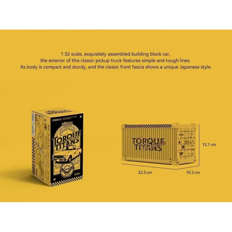 PINBO PB8842 8842 TOROUE TITANS FREEDOM CRUISER PICKUP tỷ lệ 1:32 bộ đồ chơi xếp lắp ráp ghép mô hình Racers PICKUP TRUCKS Đua Tốc Độ