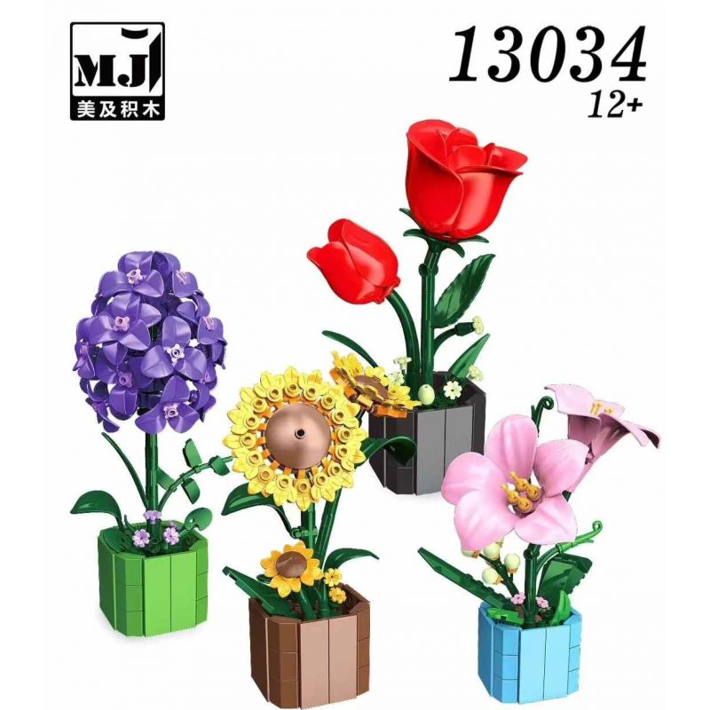 BEAUTY AND 13034 HOA bộ đồ chơi xếp lắp ráp ghép mô hình Creator Sáng Tạo