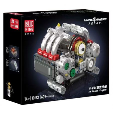 MouldKing 10193 Mould King 10193 ĐỘNG CƠ ĐỐI ĐỈNH NẰM NGANG bộ đồ chơi xếp lắp ráp ghép mô hình Technic Kỹ Thuật Công Nghệ Cao Mô Hình Phương Tiện 609 khối