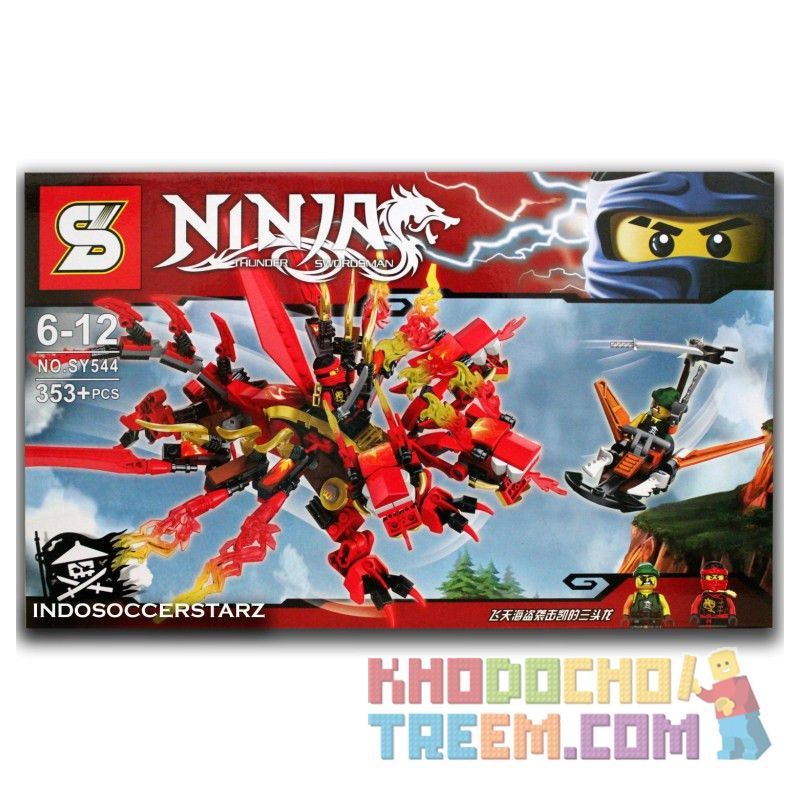 SHENG YUAN SY SY544 non Lego RỒNG LỬA HUYỀN THOẠI bộ đồ chơi xếp lắp ráp ghép mô hình The Lego Ninjago Movie HYDREIGON Ninja Lốc Xoáy 353 khối