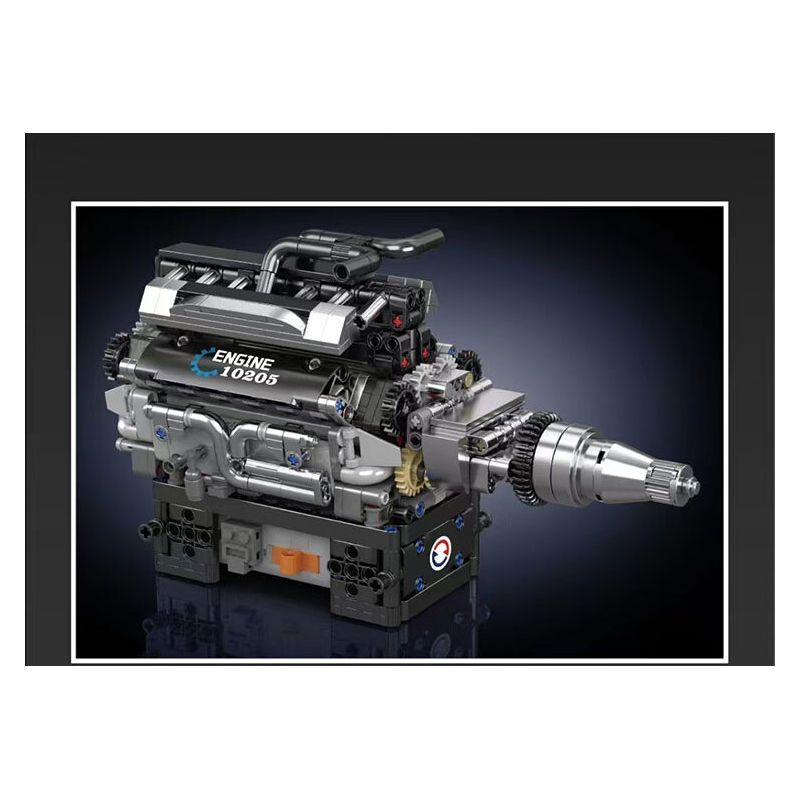 MouldKing 10205 Mould King 10205 RR ĐỘNG CƠ XE HƠI SANG TRỌNG V12 bộ đồ chơi xếp lắp ráp ghép mô hình Technic RR LUXURY CAR V12 ENGINE Kỹ Thuật Công Nghệ Cao Mô Hình Phương Tiện 733 khối