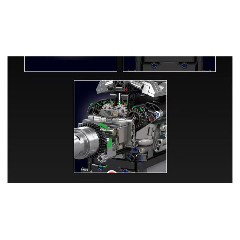MouldKing 10205 Mould King 10205 RR ĐỘNG CƠ XE HƠI SANG TRỌNG V12 bộ đồ chơi xếp lắp ráp ghép mô hình Technic RR LUXURY CAR V12 ENGINE Kỹ Thuật Công Nghệ Cao Mô Hình Phương Tiện 733 khối