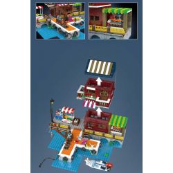 MouldKing 10110 Mould King 10110 BẾN TÀU ĐÁNH CÁ bộ đồ chơi xếp lắp ráp ghép mô hình Creator FISHING BOAT DOCK Sáng Tạo 800 khối