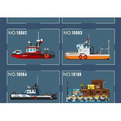 MouldKing 10110 Mould King 10110 BẾN TÀU ĐÁNH CÁ bộ đồ chơi xếp lắp ráp ghép mô hình Creator FISHING BOAT DOCK Sáng Tạo 800 khối