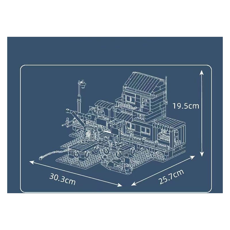 MouldKing 10110 Mould King 10110 BẾN TÀU ĐÁNH CÁ bộ đồ chơi xếp lắp ráp ghép mô hình Creator FISHING BOAT DOCK Sáng Tạo 800 khối