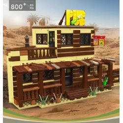 MouldKing 24072 Mould King 24072 MIỀN TÂY HOANG DÃ QUÁN BAR bộ đồ chơi xếp lắp ráp ghép mô hình Western WILD WEST SALOOM Trung Cổ 800 khối