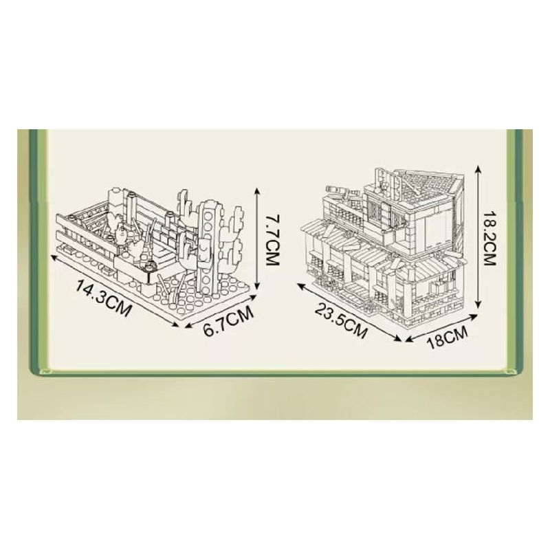 MouldKing 24072 Mould King 24072 MIỀN TÂY HOANG DÃ QUÁN BAR bộ đồ chơi xếp lắp ráp ghép mô hình Western WILD WEST SALOOM Trung Cổ 800 khối