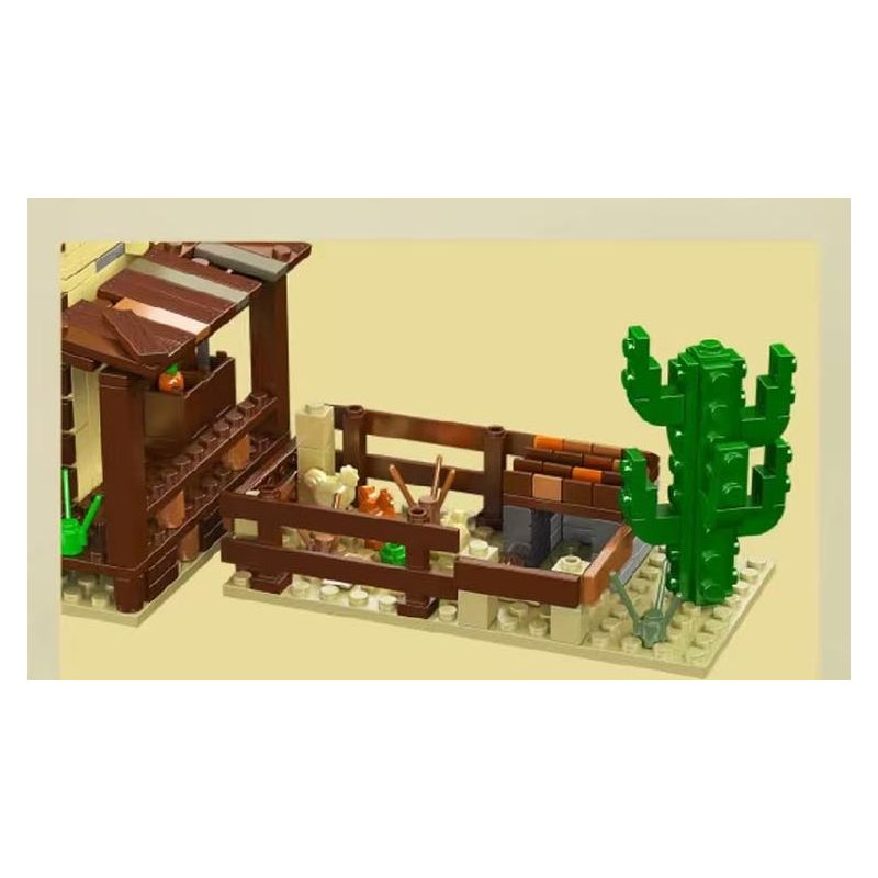 MouldKing 24072 Mould King 24072 MIỀN TÂY HOANG DÃ QUÁN BAR bộ đồ chơi xếp lắp ráp ghép mô hình Western WILD WEST SALOOM Trung Cổ 800 khối