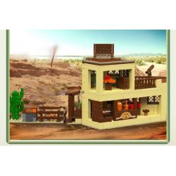 MouldKing 24072 Mould King 24072 MIỀN TÂY HOANG DÃ QUÁN BAR bộ đồ chơi xếp lắp ráp ghép mô hình Western WILD WEST SALOOM Trung Cổ 800 khối