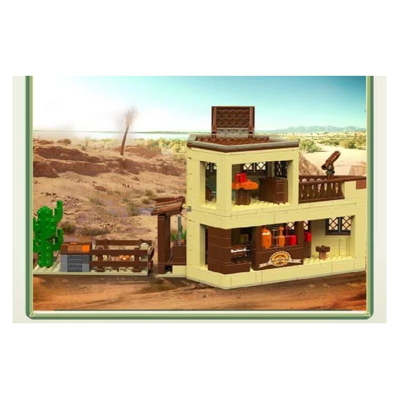 MouldKing 24072 Mould King 24072 MIỀN TÂY HOANG DÃ QUÁN BAR bộ đồ chơi xếp lắp ráp ghép mô hình Western WILD WEST SALOOM Trung Cổ 800 khối