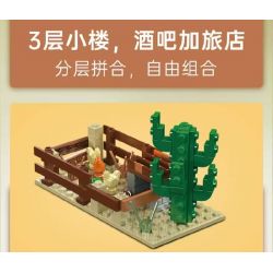 MouldKing 24072 Mould King 24072 MIỀN TÂY HOANG DÃ QUÁN BAR bộ đồ chơi xếp lắp ráp ghép mô hình Western WILD WEST SALOOM Trung Cổ 800 khối