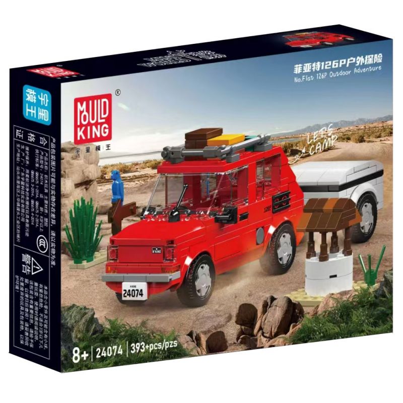 MouldKing 24074 Mould King 24074 non  CUỘC PHIÊU LƯU NGOÀI TRỜI FIAT 126P bộ đồ chơi xếp lắp ráp ghép mô hình City FIAT 126P OUTDOOR ADVENTURE Thành Phố 393 khối