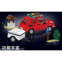 MouldKing 24074 Mould King 24074 CUỘC PHIÊU LƯU NGOÀI TRỜI FIAT 126P bộ đồ chơi xếp lắp ráp ghép mô hình City FIAT 126P OUTDOOR ADVENTURE Thành Phố 393 khối