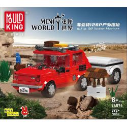 MouldKing 24074 Mould King 24074 CUỘC PHIÊU LƯU NGOÀI TRỜI FIAT 126P bộ đồ chơi xếp lắp ráp ghép mô hình City FIAT 126P OUTDOOR ADVENTURE Thành Phố 393 khối