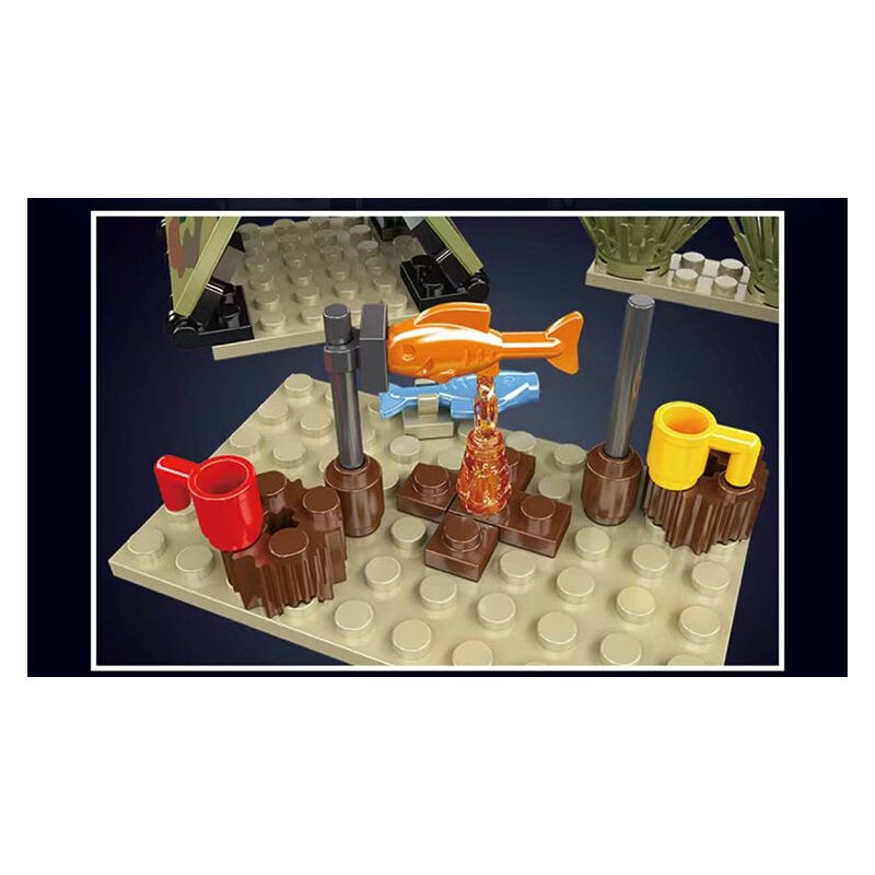 MouldKing 24073 Mould King 24073 TRẠI NGHỈ XE TĂNG T-72B3 bộ đồ chơi xếp lắp ráp ghép mô hình Military Army T-72B3 TANK REST CAMP Quân Sự Bộ Đội 513 khối